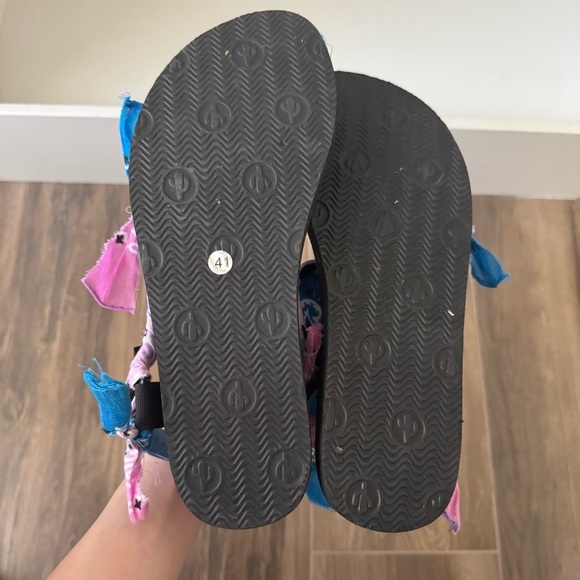 ARIZONA LOVE Trekky Bandana Sandals TDY Blue Pink - Picture 8 of 8